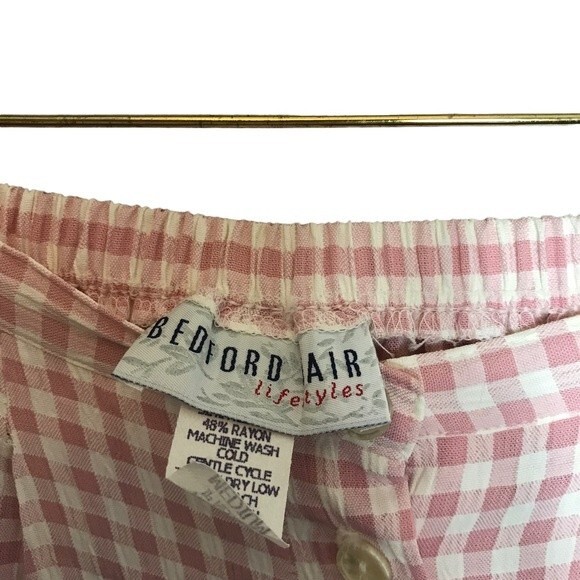 VINTAGE Gingham Plaid Midi Maxi Skirt medium - Picture 4 of 10